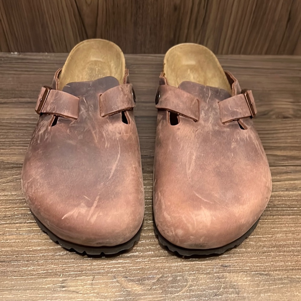 NWOT Birkenstock Boston Tobacco Oiled Leather 38